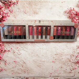 Smoke & Mirrors “The Ultimate Lip Party” 15-Piece Lip Gloss & Plumper Set – NIB